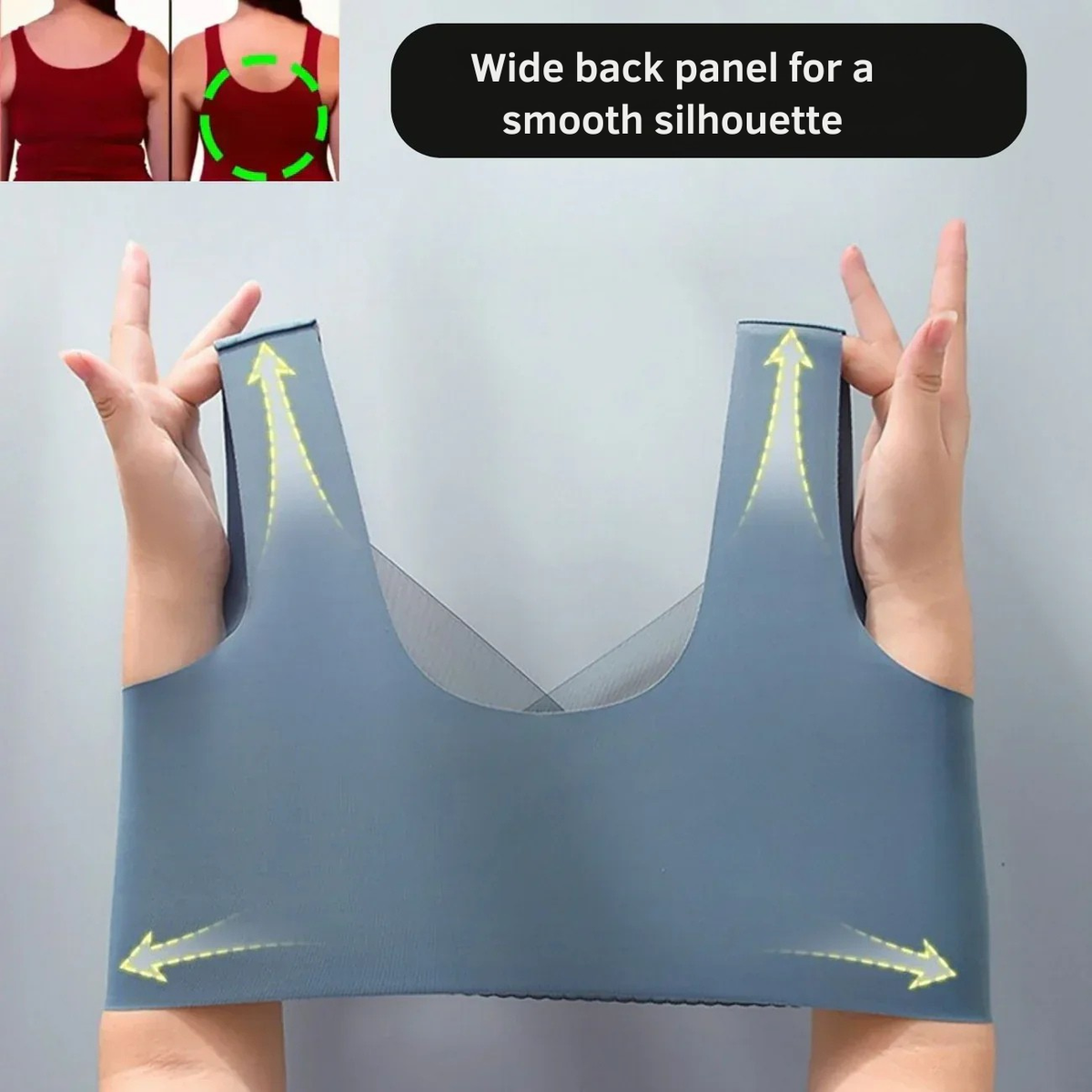 Wireless Push Up Bra Comfort Seamless Mesh Removable Pad Wide Strap No Wire