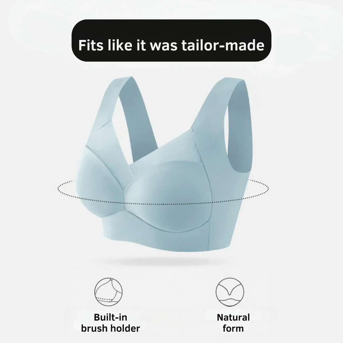 Wireless Push Up Bra Comfort Seamless Mesh Removable Pad Wide Strap No Wire