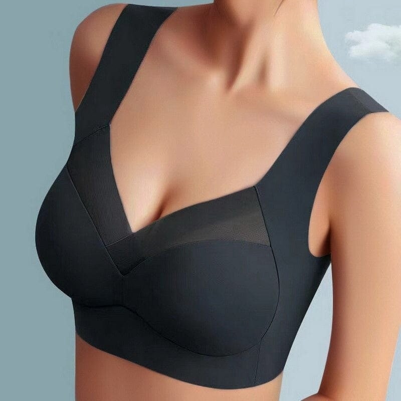 Wireless Push Up Bra Comfort Seamless Mesh Removable Pad Wide Strap No Wire