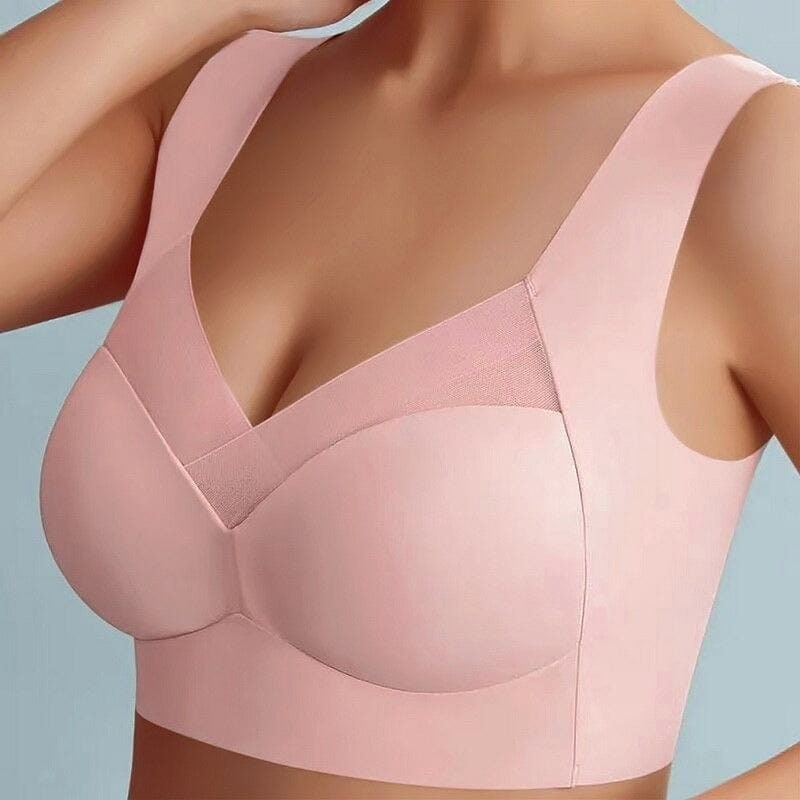 Wireless Push Up Bra Comfort Seamless Mesh Removable Pad Wide Strap No Wire