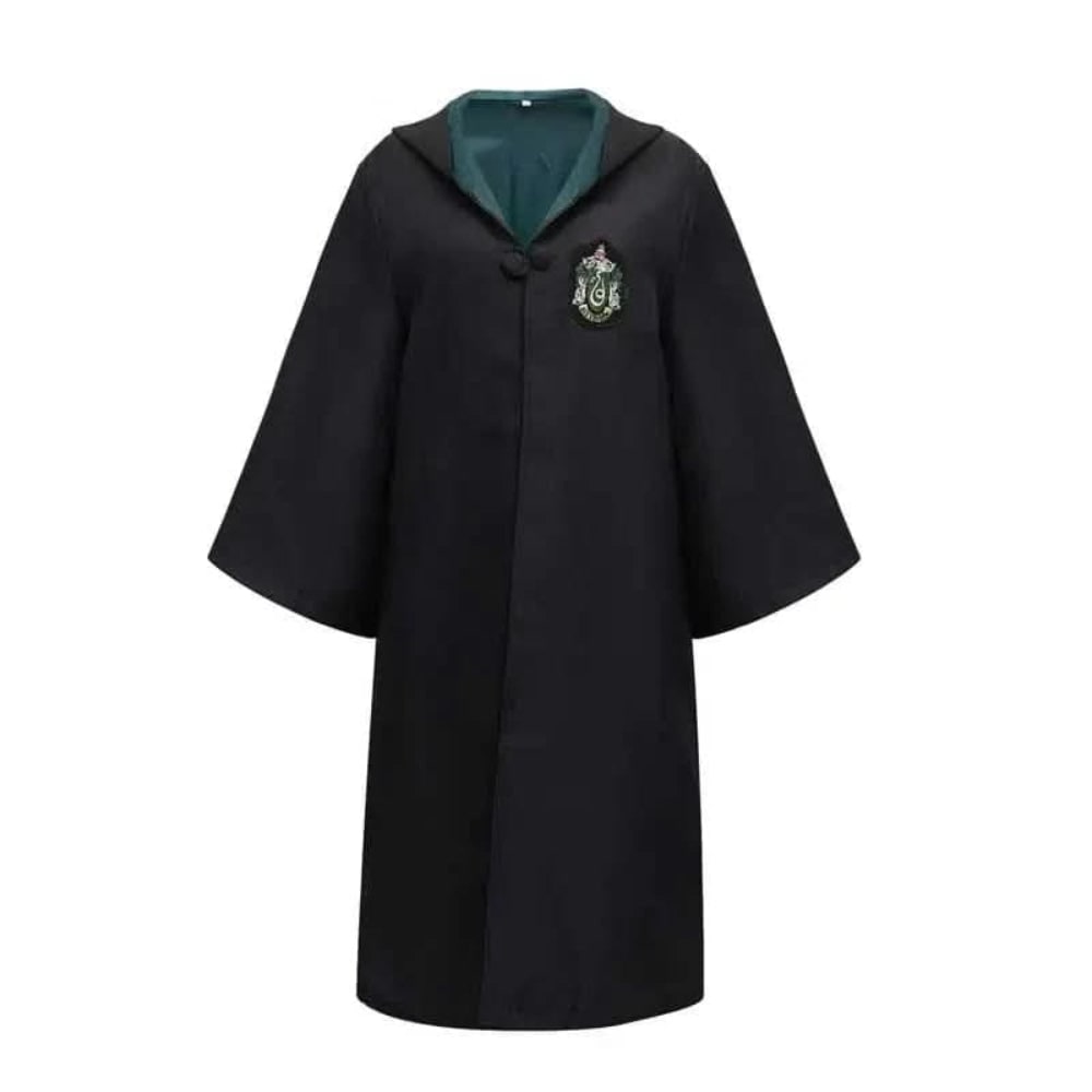 Wizard Robe Costume with Embroidered Crest and Hood