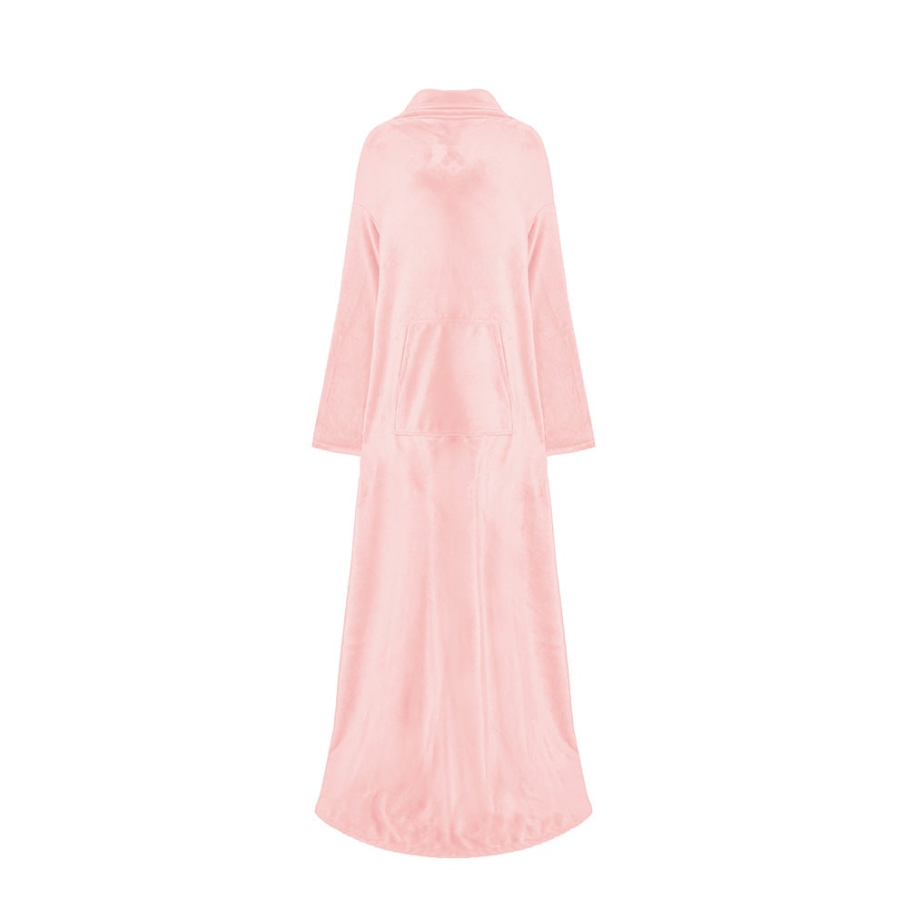 Women's Blanket with Sleeves Wearable Fleece Robe with Front Pocket and Long Oversized Fit