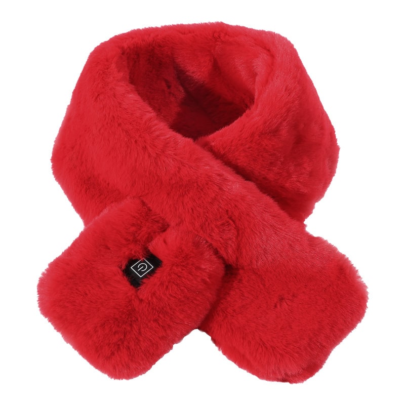 Women's Heated Scarf and Neck Wrap with Faux Fur USB Electric Warming Pad Three-Gear Temperature Control
