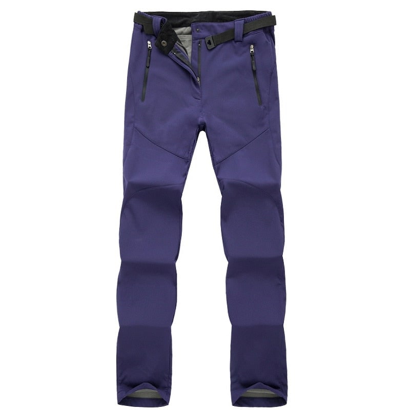 Women's Hiking Trekking and Climbing Pants with Fleece Lining and Zippered Pockets