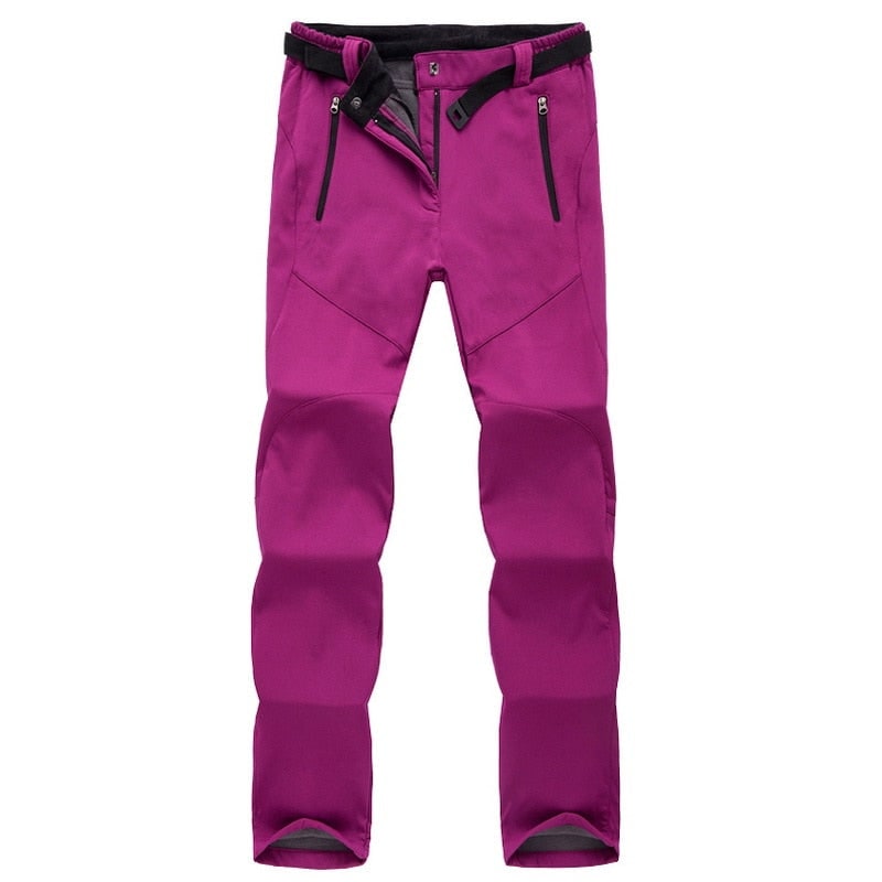 Women's Hiking Trekking and Climbing Pants with Fleece Lining and Zippered Pockets
