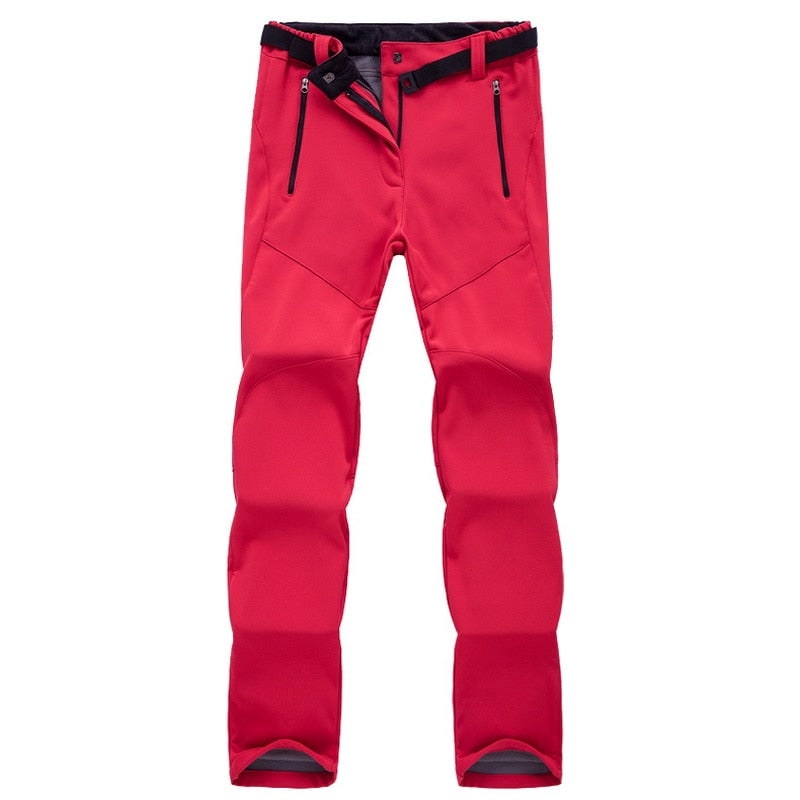 Women's Hiking Trekking and Climbing Pants with Fleece Lining and Zippered Pockets