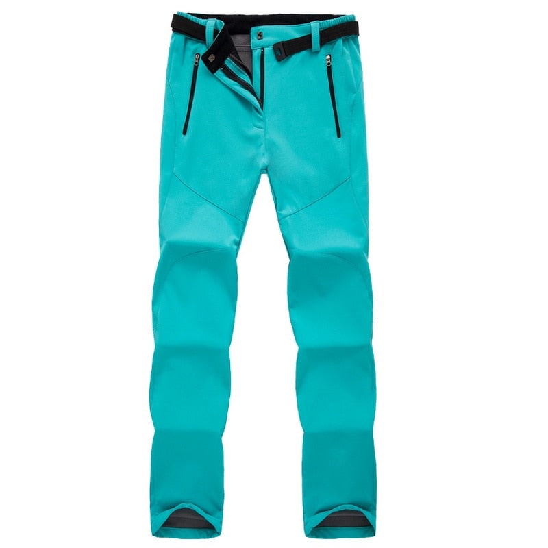 Women's Hiking Trekking and Climbing Pants with Fleece Lining and Zippered Pockets