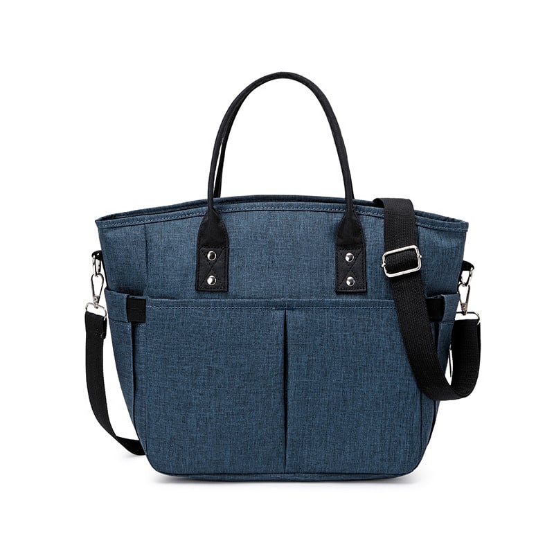 Women's Insulated Lunch Bag Tote with Shoulder Strap and Front Pockets