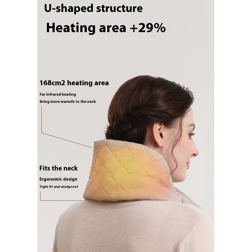 Women's Neck Scarf Warmer with Heated Quilted Design and Three Temperature Settings Warm
