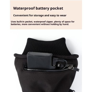 Women's Rechargeable Heated Gloves Waterproof with Textured Grip and Adjustable Wrist Strap