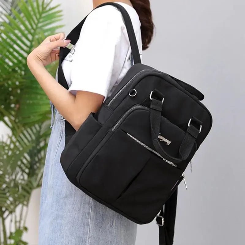 Women's Travel Backpack Purse with USB Charging Port and Nylon Exterior