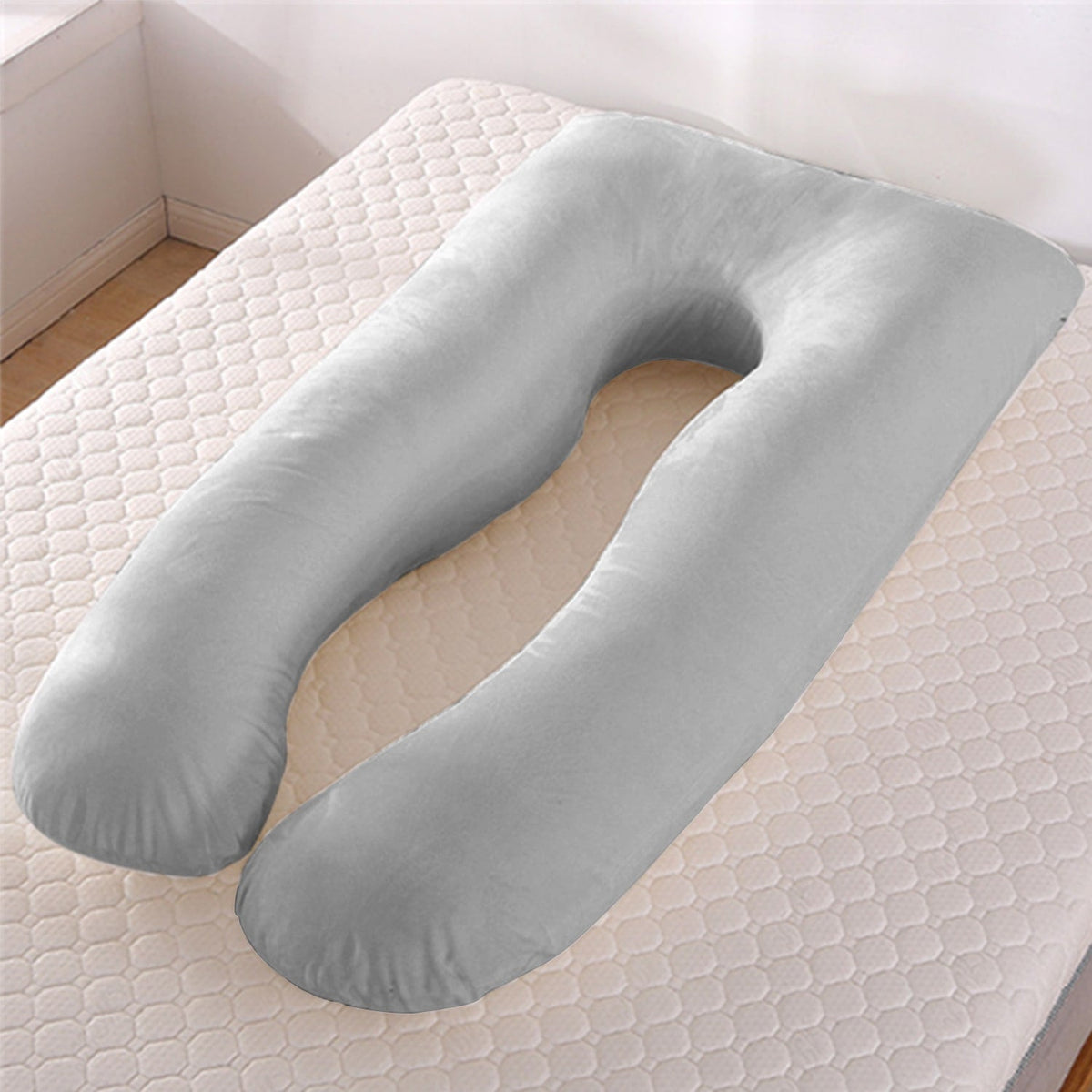 Women's U Shaped Full Body Pregnancy Pillow with Side Sleeping Support and Back Pain Relief