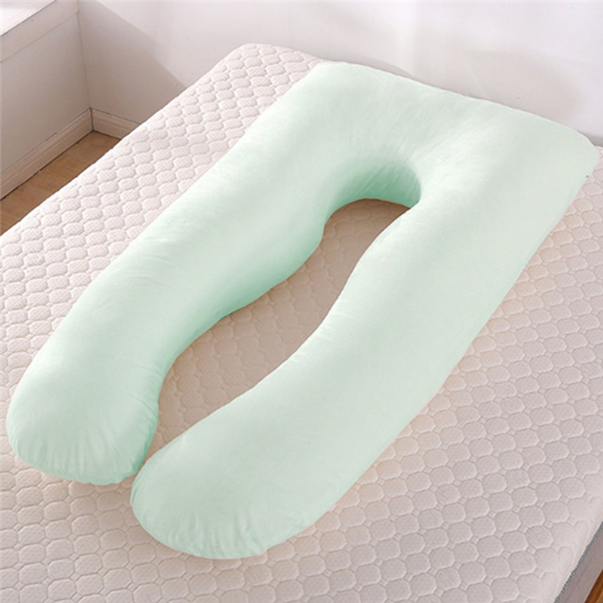 Women's U Shaped Full Body Pregnancy Pillow with Side Sleeping Support and Back Pain Relief