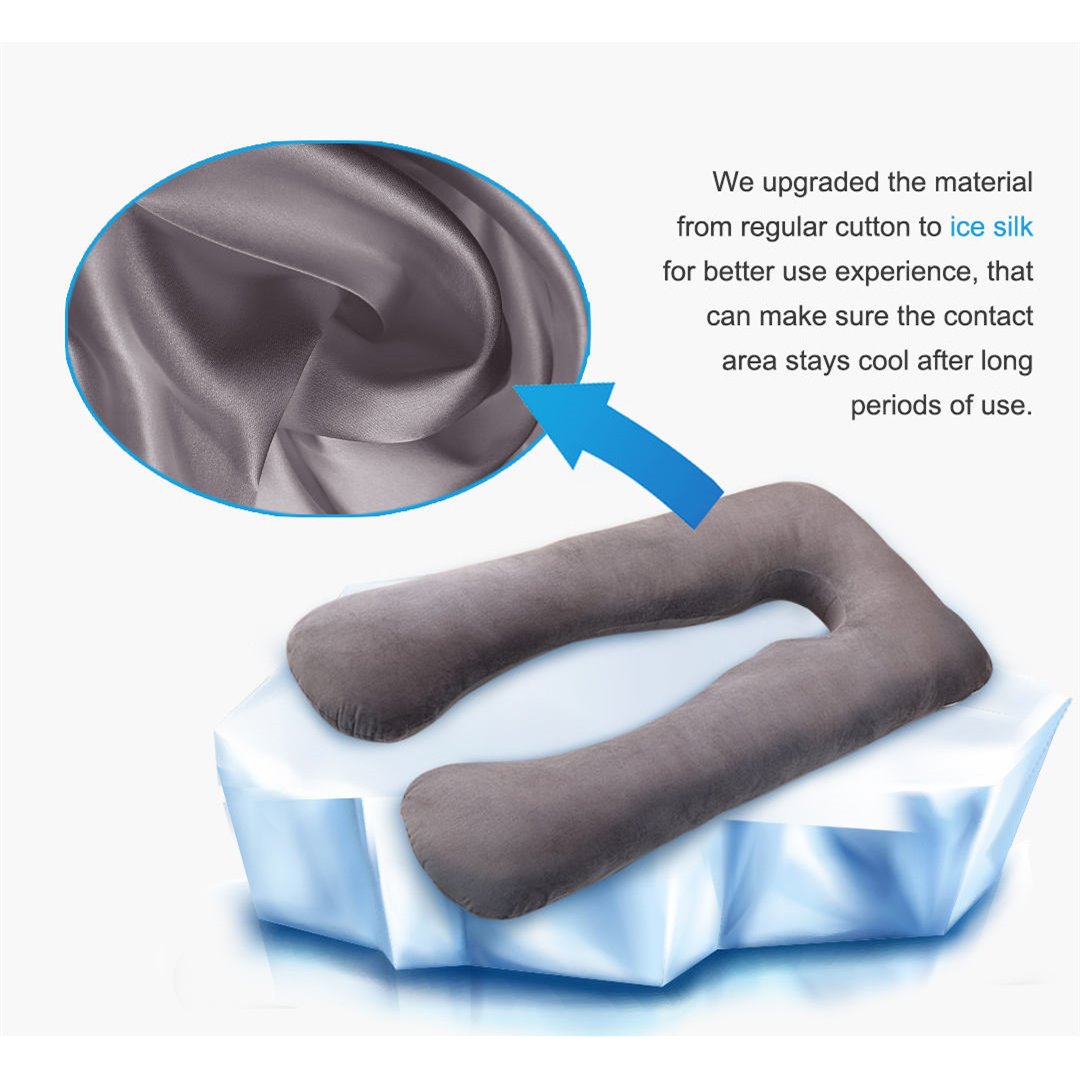 Women's U Shaped Full Body Pregnancy Pillow with Side Sleeping Support and Back Pain Relief