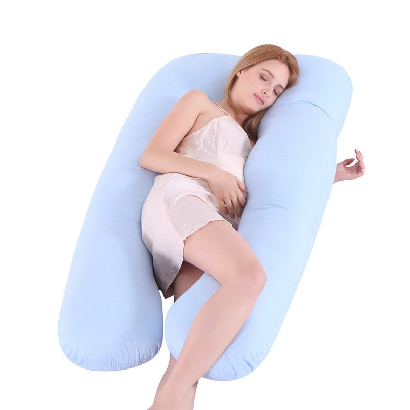 Women's U Shaped Full Body Pregnancy Pillow with Side Sleeping Support and Back Pain Relief
