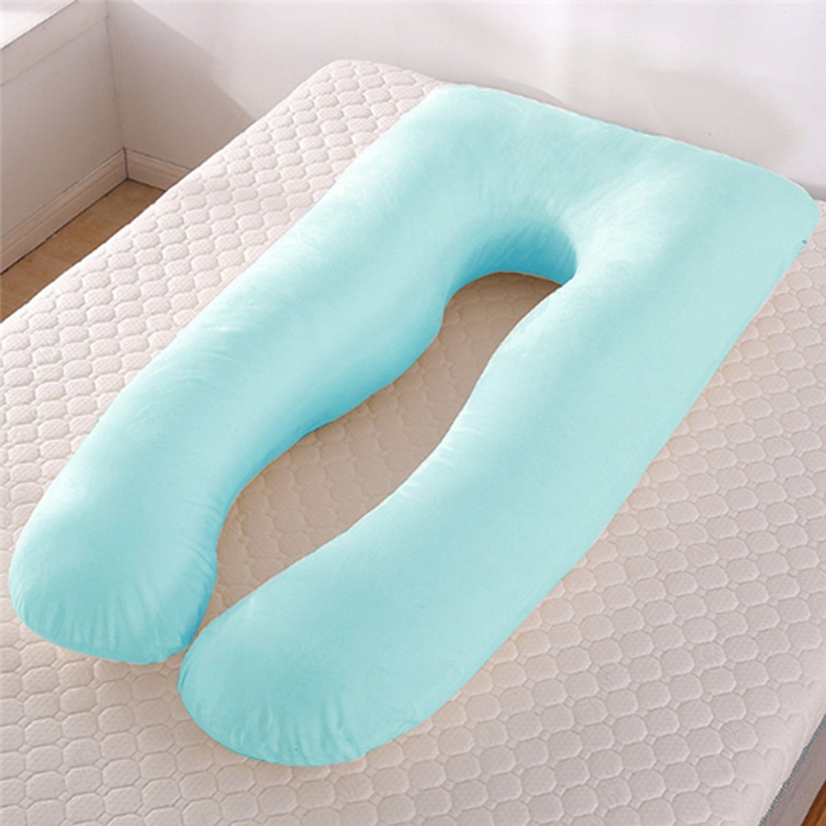 Women's U Shaped Full Body Pregnancy Pillow with Side Sleeping Support and Back Pain Relief