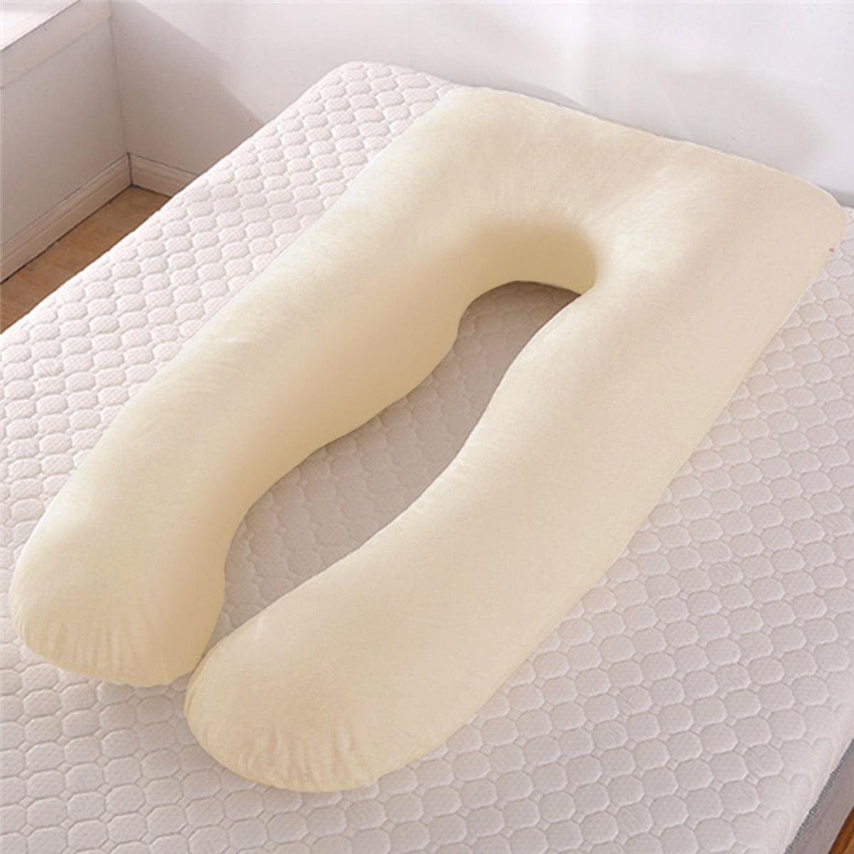 Women's U Shaped Full Body Pregnancy Pillow with Side Sleeping Support and Back Pain Relief