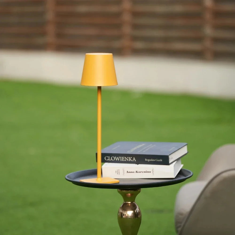 Tall Dimmable Table Lamp Touch‑Control Rechargeable LED Light