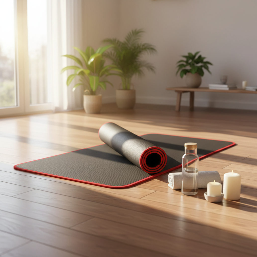 Yoga Mat Foldable Folding Exercise with 10mm Thick Foam Cushioning and Non-Slip Surface